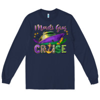 Navy mardi gras cruise celebration Long Sleeve Tee - LillyAllenDesigns