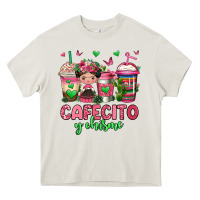Cream cafecito y chisme coffee cups Heavy Core Tee - Jasminsmagicworld