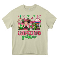 Mossy cafecito y chisme coffee cups Heavy Core Tee - Jasminsmagicworld