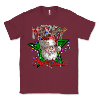 Burgundy festive santa claus greeting Classic Tee - CowhideDigitalArt