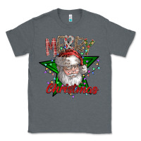 Charcoal Heather festive santa claus greeting Classic Tee - CowhideDigitalArt