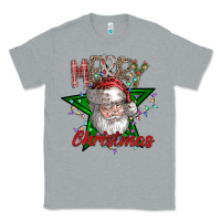 Heather Grey festive santa claus greeting Classic Tee - CowhideDigitalArt