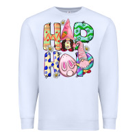 White Hop hop Easter gnomies Easter Day Premium Sweatshirt - CowGirlArtShop
