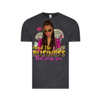 Vintage Black mind the business that pays you afro woman Vintage Tee - NancyCooperArtShop