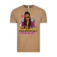 Vintage Coffee mind the business that pays you afro woman Vintage Tee - NancyCooperArtShop