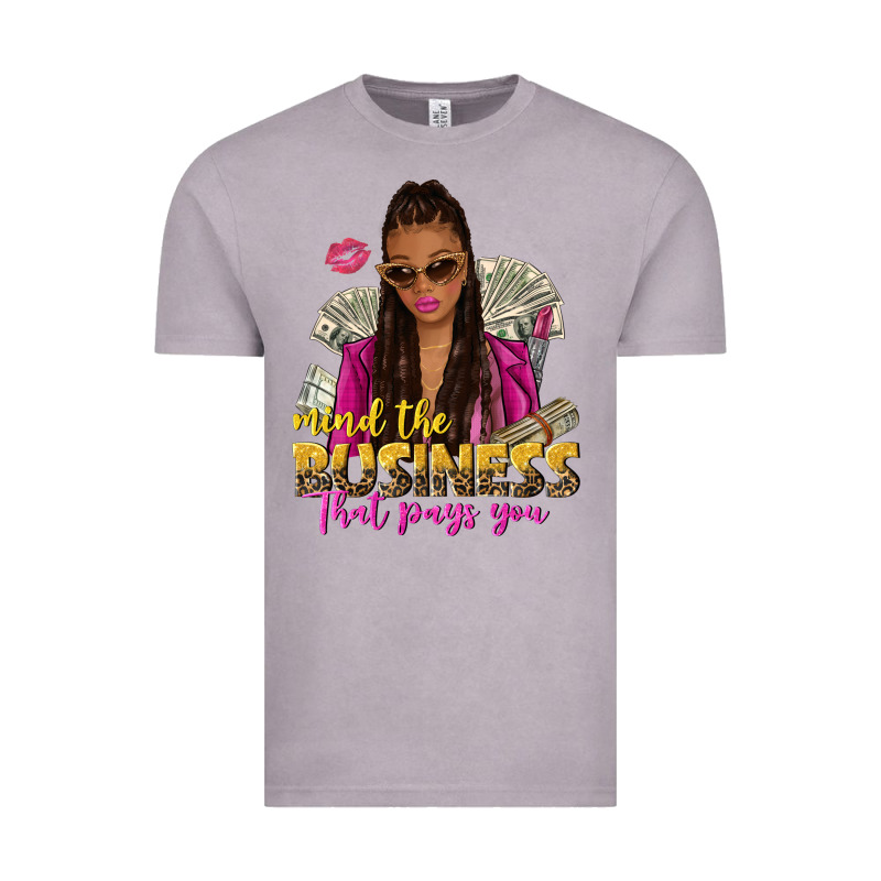 Mind The Business That Pays You Afro Woman Vintage Tee by NancyCooperArtShop | Teevron