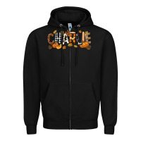 Black Personalized Fall Autumn Zipper Hoodie - NancyCooperArtShop