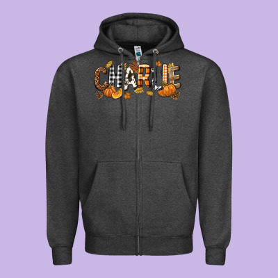 Personalized Fall Autumn Zipper Hoodie Designed By Nancycooperartshop