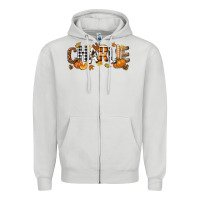 Dove Grey Personalized Fall Autumn Zipper Hoodie - NancyCooperArtShop