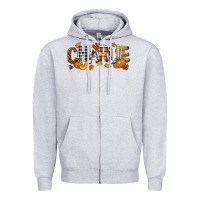 Heather Grey Personalized Fall Autumn Zipper Hoodie - NancyCooperArtShop