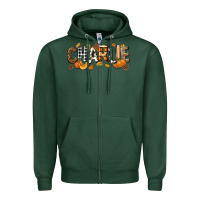 Sports Green Personalized Fall Autumn Zipper Hoodie - NancyCooperArtShop