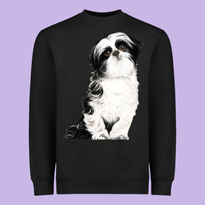 Shih Tzu Dog Heavyweight Sweatshirt Designed By Lillyallendesigns