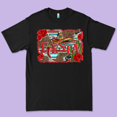 Fiesta With Sombrero Background Premium Tee Designed By Artiststas