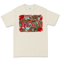 Bone fiesta with sombrero background Premium Tee - Artiststas