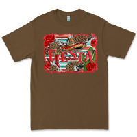 Cacao fiesta with sombrero background Premium Tee - Artiststas