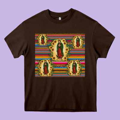 Our Lady Of Guadalupe Tumbler Heavy Core Tee Designed By Jahusdesignshop