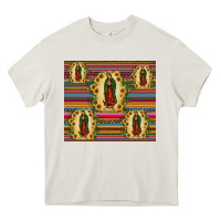 Cream our lady of guadalupe tumbler Heavy Core Tee - JahusDesignShop