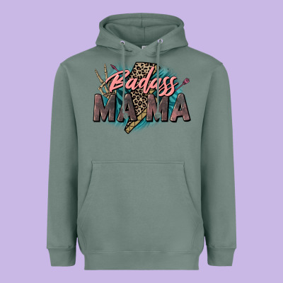 Badass Mama Mother's Day Png Sublimation Design Do Heavyweight Hoodie Designed By Cowgirlartshop