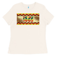 Bone juneteenth 1865 leopard licence plate template Ladies Tee - Artiststas