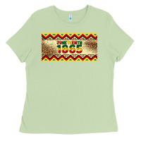 Matcha juneteenth 1865 leopard licence plate template Ladies Tee - Artiststas