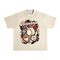 Sandshell checkered retro baseball Urban Heavy Tee - MaliasSmallBusiness