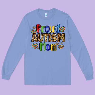 Proud Autism Mom Design Long Sleeve Tee Designed By Lillyallendesigns