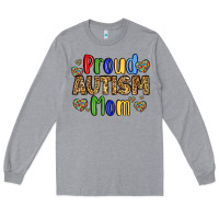 Heather Grey proud autism mom design Long Sleeve Tee - LillyAllenDesigns