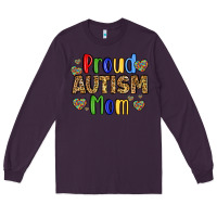 Plum proud autism mom design Long Sleeve Tee - LillyAllenDesigns