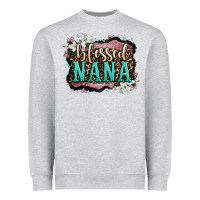 Heather Grey blessed nana Heavyweight Sweatshirt - LillyAllenDesigns
