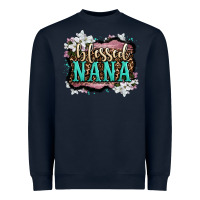 Navy blessed nana Heavyweight Sweatshirt - LillyAllenDesigns