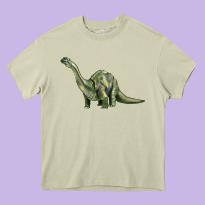 Dinosaur Brontosaurus Heavy Core Tee Designed By Artiststas