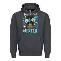 Smoke just a girl who loves winter afro messy bun Zipper Hoodie - texasbilliewilder