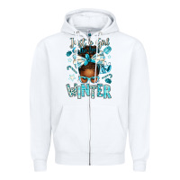 White just a girl who loves winter afro messy bun Zipper Hoodie - texasbilliewilder