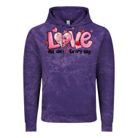 Cloud Purple love all day every day Vintage Hoodie - MaliasSmallBusiness