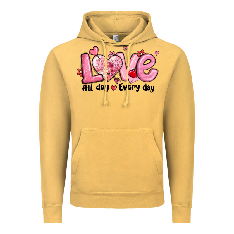 Love All Day Every Day Vintage Hoodie by MaliasSmallBusiness | Teevron