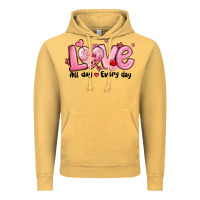 Vintage Mustard love all day every day Vintage Hoodie - MaliasSmallBusiness