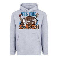 Heather Grey Tis the season lightning bolt Heavyweight Hoodie - HowdyJamesFarm