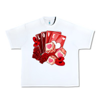 White valentines day feeling lucky Urban Heavy Tee - NancyCooperArtShop