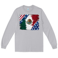 Moon Dust Mexican With American Flag Long Sleeve Tee - RanaPortraitStore