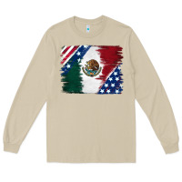 Mushroom Mexican With American Flag Long Sleeve Tee - RanaPortraitStore