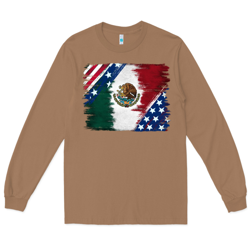 Mexican With American Flag Long Sleeve Tee by RanaPortraitStore | Teevron