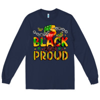 Navy empowerment and celebration design Long Sleeve Tee - LillyAllenDesigns