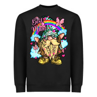 Black best mom gnome rainbow clouds butterfly glitter Heavyweight Sweatshirt - LillyAllenDesigns