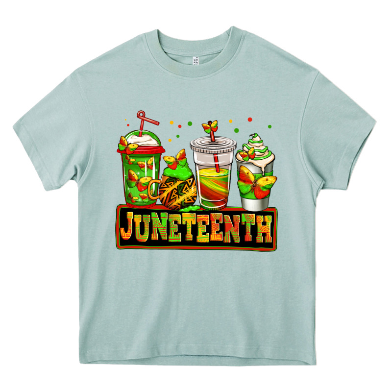 Juneteenth Afro Coffee Cups Heavy Core Tee by Jasminsmagicworld | Teevron