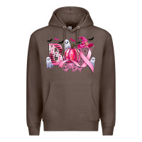 Coffee boo pink pumpkin witch breast cancer Premium Hoodie - CowGirlArtShop
