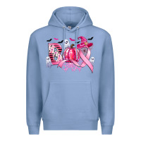 Colony Blue boo pink pumpkin witch breast cancer Premium Hoodie - CowGirlArtShop