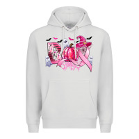 Dove Grey boo pink pumpkin witch breast cancer Premium Hoodie - CowGirlArtShop