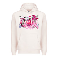 Pale Pink boo pink pumpkin witch breast cancer Premium Hoodie - CowGirlArtShop
