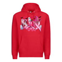 Red boo pink pumpkin witch breast cancer Premium Hoodie - CowGirlArtShop