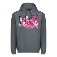 Rock boo pink pumpkin witch breast cancer Premium Hoodie - CowGirlArtShop